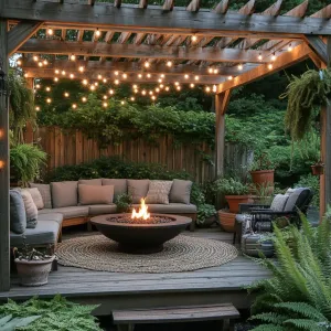 Starry Night Haven: A Radiant Backyard Lounge