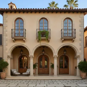 Arcaded Casita With Juliet Balconies