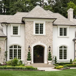 Majestic Stone Manor with Classic Charm