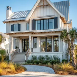 A Coastal Charm with Gabled Grandeur