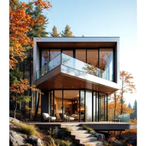 Glass Sanctuary in the Woods