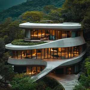 Serene Swirl Sanctuary: A Nature-Inspired Retreat