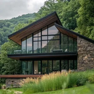 Glass-Front Gazebo by the Gorge
