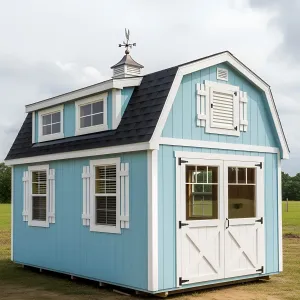 Teeny Turquoise Barn Charm
