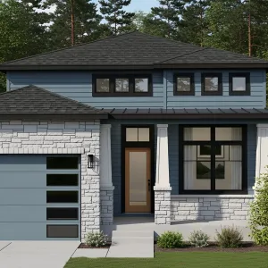 Petite Paradise: Small House with Sleek Garage