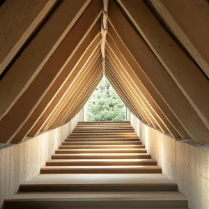 Stairway of Light: Wooden Tunnel Vision