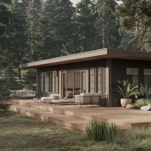 Pine-Embraced Hideout with a Modern Twist