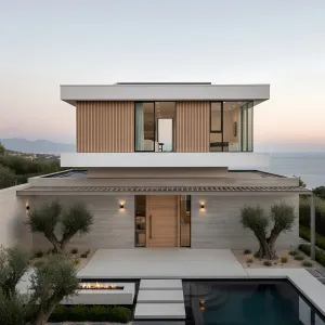 Coastal Lattice Courtyard House