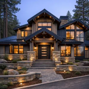 Stone Tiered Mountain Retreat Lodge