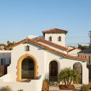 Sunwashed Tower Spanish Front Walk