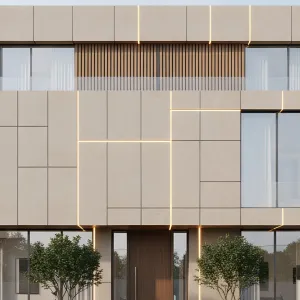 Geometric Grandeur: A Villa’s Vertical Vision