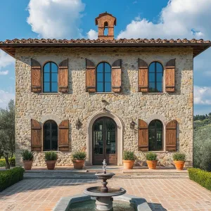 Preview of Tuscan Stone Symphony with Wooden Shutter Serenade