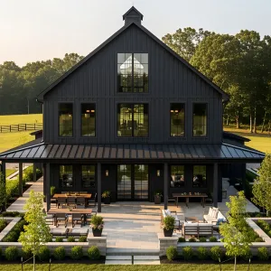 Sleek and Chic Barndominium Retreat