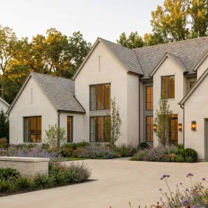 Soft Gable Manor With Framed Views