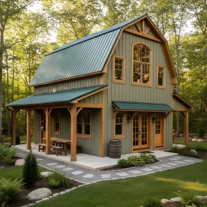 Timber-Green Gambrel Garden House