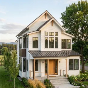 Bright Shiplap Village Lawn House