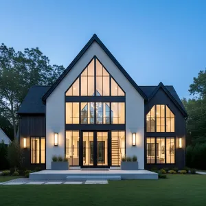 Cathedral-Glazed Steeplefront House