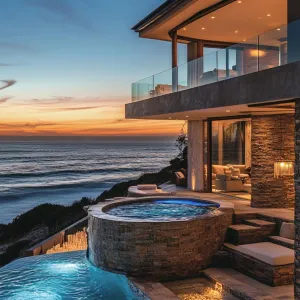 Infinity Pool Extending From the Living Room