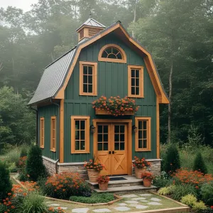 Evergreen Gambrel Garden Nook