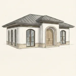 Mediterranean Courtyard-Inspired Cottage Gem