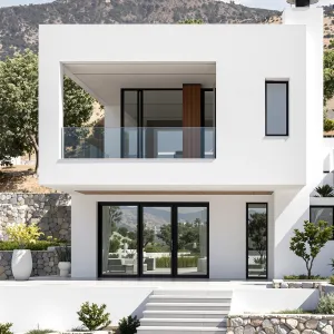 Preview of Modern Marvel Amidst Mountain Majesty