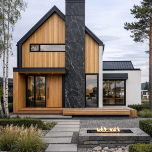 Midnight Stone Nordic Hearth House
