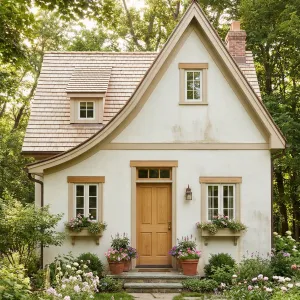 Fairytale Garden Cottage With Curved Roof