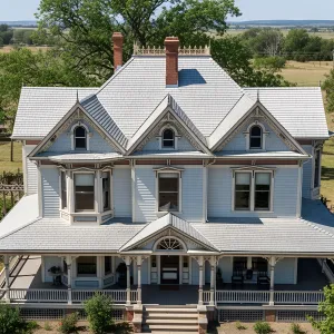 Victorian Dream House with Whimsical Roofline