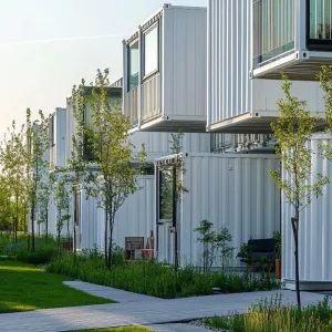 Modern Marvel: Container Apartments Embrace Nature