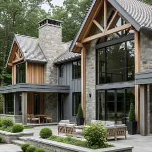 Stone And Timber Getaway Amidst Nature