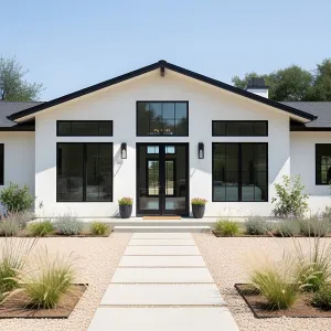 Chic White Ranch House with Modern Flair