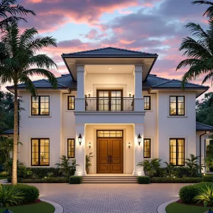 Sunset Serenity: A Mansion of Dreams