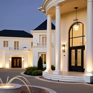 Palatial Columns and Twinkling Lights