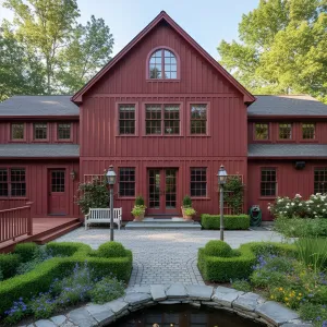 Crimson Gable Courtyard Manor
