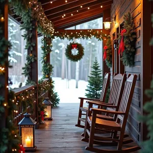 Fir-Trimmed Festive Porch