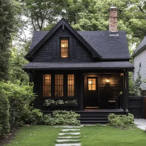 Charming Black Cottage With a Cozy Vibe