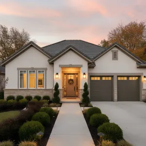 Soft Eaves Contemporary Courtyard