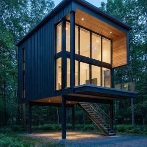 Noir Canopy Lantern Loft