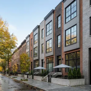Modern Row Brownstone With Terrace Patios