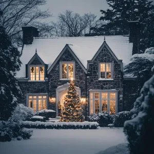 Preview of Enchanting Winter Wonderland Stone House