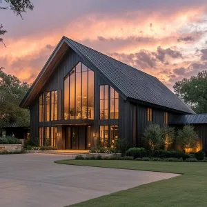 Golden Hour Glow: A Gabled Gem
