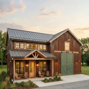 Corrugated Barn Home With Sage Hayloft Doors