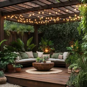 Twinkle Haven: An Enchanting Evening Patio