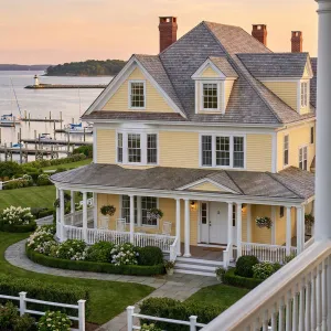 Sunlit Harbor Wraparound Porch Retreat