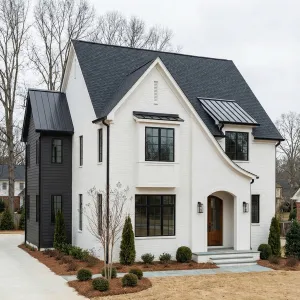 Modern Gable Retreat With Inky Accents