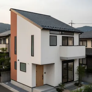 Asymmetry Roofside Pocket Balcony