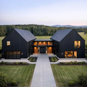 Twin-Wing Coal Nordic Farmstead