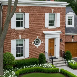 Brick Beauty with Chalky Shutters