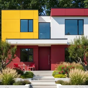 Lemon Zing Dwelling With Merlot Base And Sky Shelf