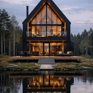 Lakeshore Noir Nordic A-Frame Haven